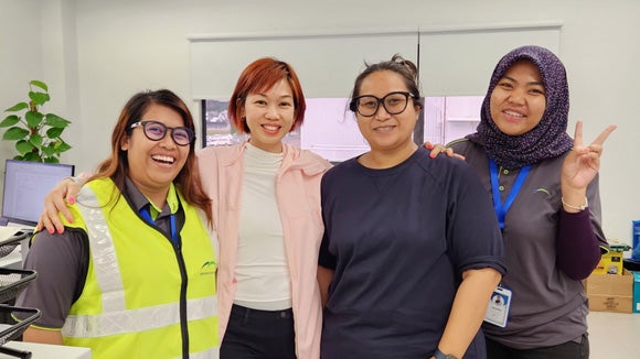 Four female employees of Bridge Data centres