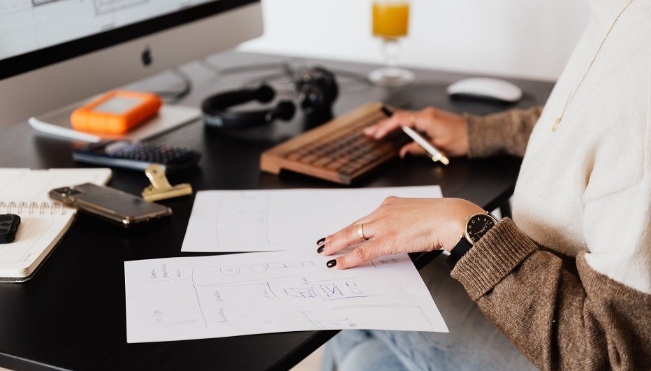 woman writing