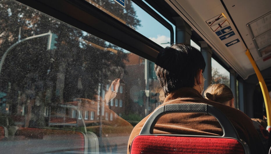 man in bus